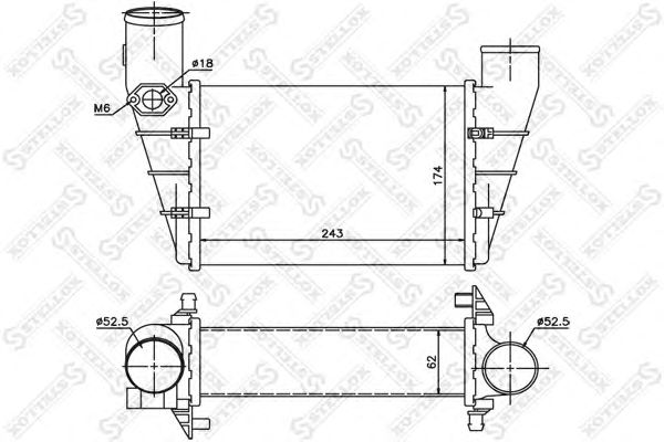 Купить STELLOX 1040081SX интеркулер!\ VW Passat, Audi A4/A6 1.8T/1.9TDi 95-01