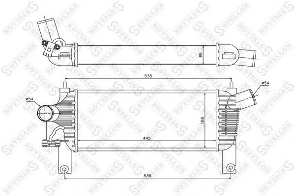Купить STELLOX 1040233SX интеркулер!\ Nissan Navara/Pathfinder 2.5DCi 05>