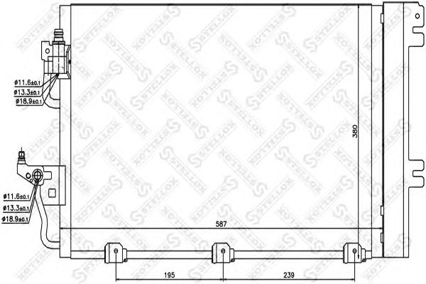Купить STELLOX 1045003SX AVA OL5366=GR905592=VL817839 [1850096] !радиатор конд.\ Opel Astra 1.4i-1.8i 04>