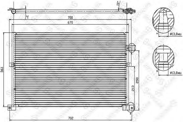 Купить STELLOX 1045021SX радиатор кондиционера 1045021SX