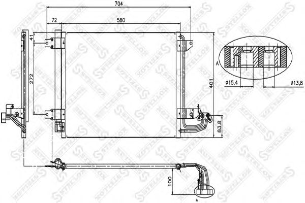Купить STELLOX 1045023SX NS94684=VW5209=GR905599=VL817777 [1K0820411F] !радиатор конд.\ VW Golf/Plus all 03>
