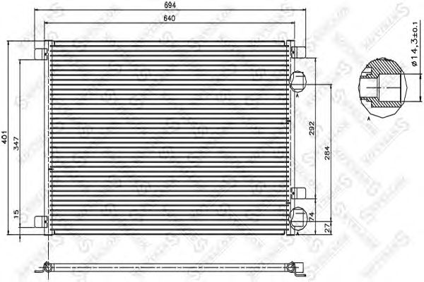 Купить STELLOX 10-45034-SX Радиатор конд.радиатор конд.