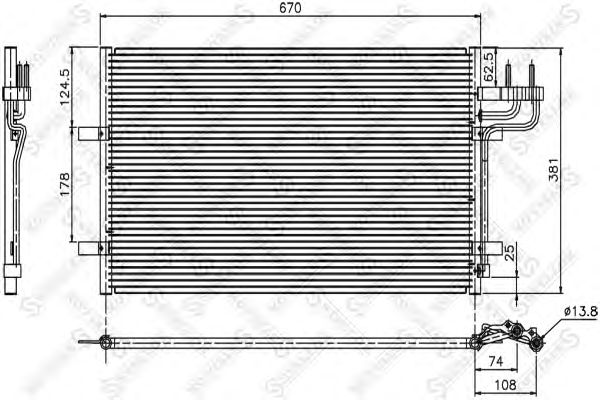 Купить STELLOX 1045036SX NS94663=VL818046=FD5367[1234248]!радиатор конд.\Ford Focus II/C-Max 1.4/1.6/1.8/2.0 04>