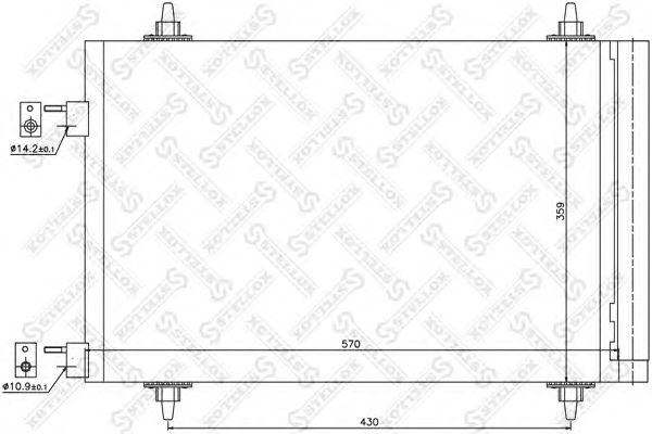 Купить STELLOX 1045039SX NS94758=BH7403547 [6455CY] !радиатор кондиционера\ Citroen C4, Peugeot 307 1.4-2.0 03>