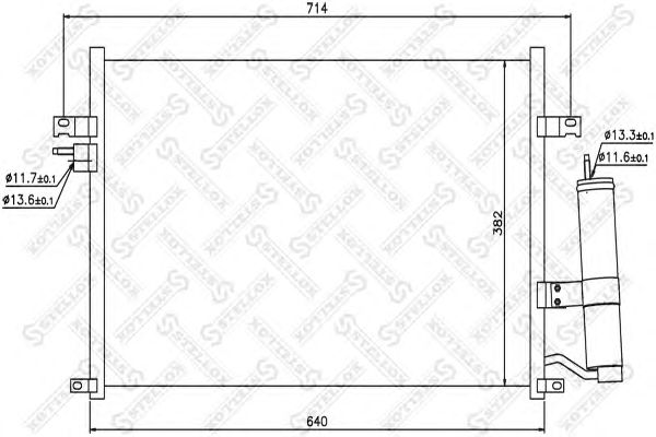 Купить STELLOX 1045045SX AVA DW5056=NS94725[96484931]!радиатор кондиционера\Chevrolet Lacetti/Nubira 1.4-1.8 05>