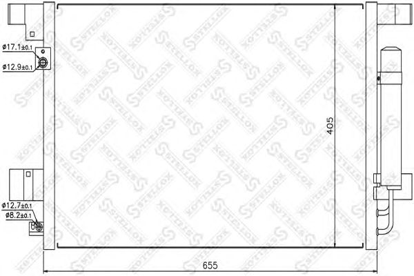 Купить STELLOX 1045135SX NS940029[7812A030]!радиатор конд.\Mitsubishi Outlander, Peugeot 4007 1.5-2.4/2.2HDi 07>
