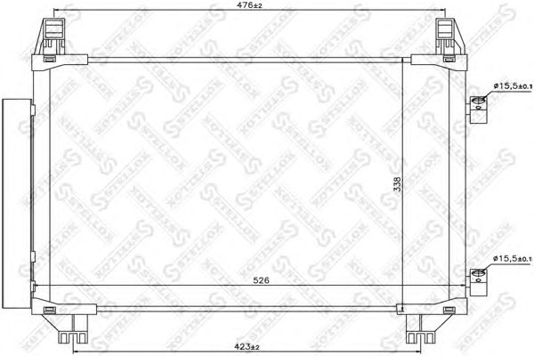 Купить STELLOX 1045159SX NS940050=AVA TO5404=GR905750 [884600D050] !радиатор конд.\Toyota Yaris 1.0-1.3VVT-i 06>