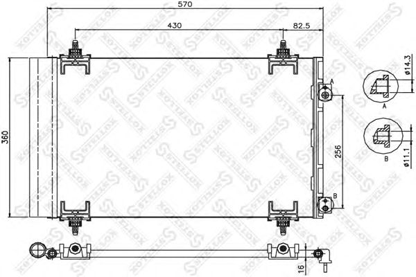 Купить STELLOX 1045222SX радиатор кондиционера! с осушит.\ Citroen C4 1.6HDi-2.0HDi 04>