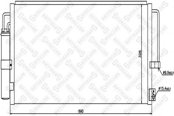 Купить STELLOX 1045524SX Радиатор кондиционера 1045524SX