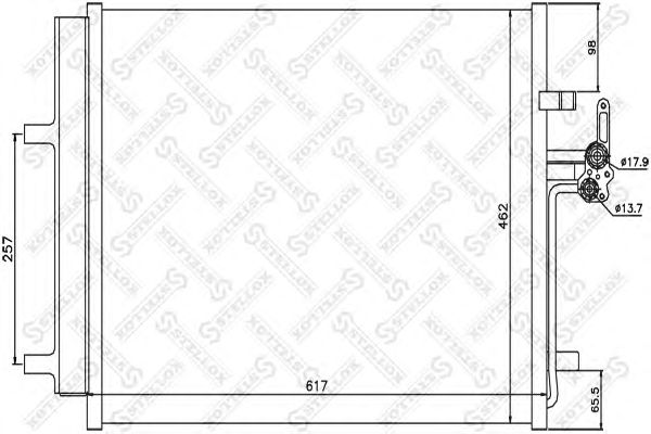 Купить STELLOX 1045562SX Радиатор кондиционера 1045562SX