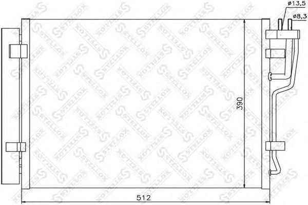 Купить STELLOX 1045609SX радиатор! кондиционера\ Hyundai Avante/Elantra/i30 1.6-2.0 CRDi 06>