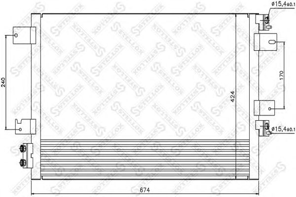Купить STELLOX 10-45727-SX Радиатор кондиционера