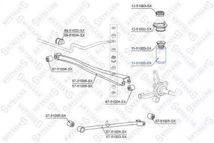 Купить STELLOX 1151002SX пыльник амортизатора заднего!\ Hyundai Accent/Pony Excel 95>