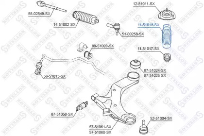 Купить STELLOX 1151018SX пыльник амортизатора переднего!\ Hyundai Elantra 00>