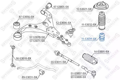 Купить STELLOX 1153031SX отбойник амортизатора!\ Hyundai Tucson, KIA Sportage II 04>