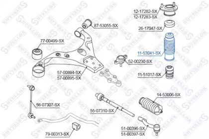 Купить STELLOX 1153041SX пыльник амортизатора переднего 1153041SX