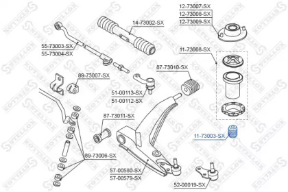 Купить STELLOX 11-73003-SX Отбойник амортизатора переднего