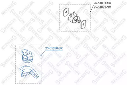 Купить STELLOX 25-51090-SX Подушка ДВС