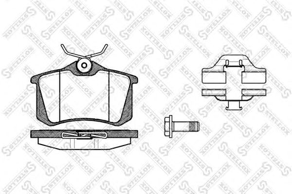 Купить STELLOX 274003BSX колодки диск.задн. с антиск.пл.\VW Golf/Passat 1.6/1.8/1.9TD 88-97, 274003BSX
