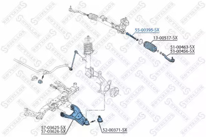 Купить STELLOX 5500395SX Тяга рулевая Renault Duster, Dacia | перед |