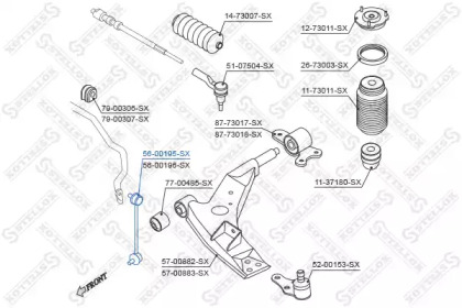 Купить STELLOX 5600195SX тяга стабилизатора переднего левая 5600195SX