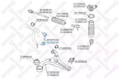 Купить STELLOX 5600420SX тяга стабилизатора переднего правая\ Hyundai Accent/Verna all 03 5600420SX
