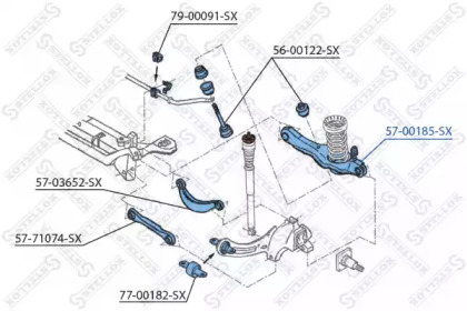 Купить STELLOX 5700185SX Рычаг задн. нижн. л.+п. Ford Focus 98-04 | прав/лев |