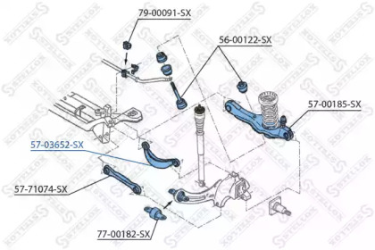 Купить STELLOX 57-03652-SX Рычаг задней подвески верхний