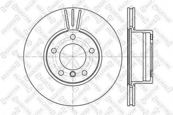 Купить STELLOX 6020-1536V-SX Диск тормозной передн.