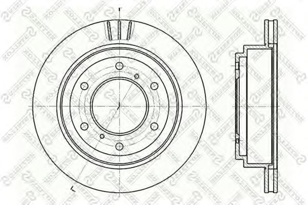 Купить STELLOX 6020-3041V-SX Диск тормозной задний
