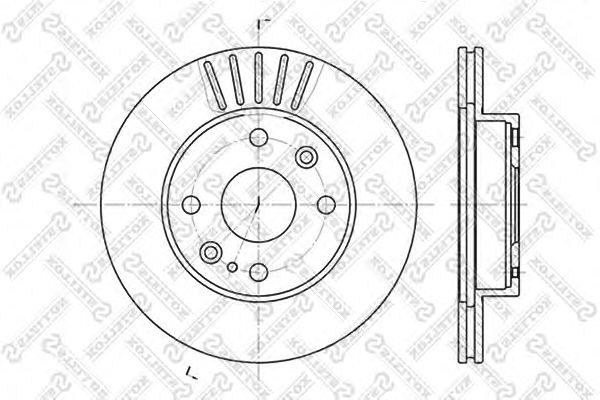 Купить STELLOX 60203223VSX Диск торм. пер. Mazda 323 1.3-1.7D 89-94 | перед |