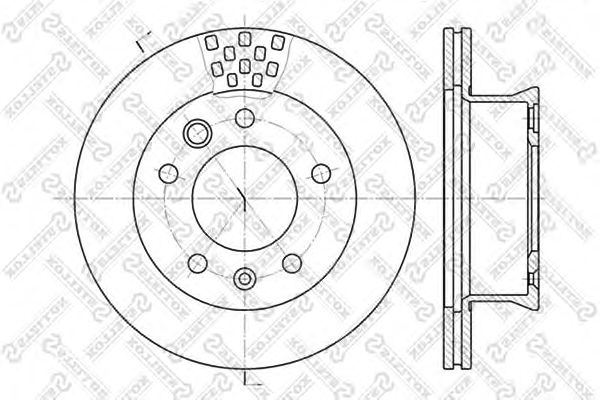 Купить STELLOX 6020-3334V-SX Диск тормозной передн.
