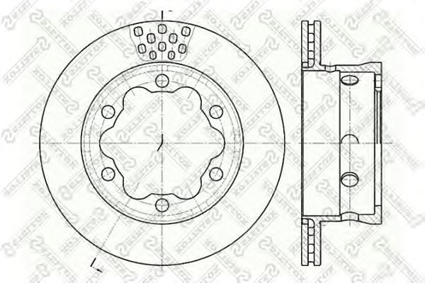 Купить STELLOX 6020-3344V-SX Диск тормозной задний