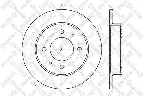 Купить STELLOX 6020-3406-SX Диск тормозной задний
