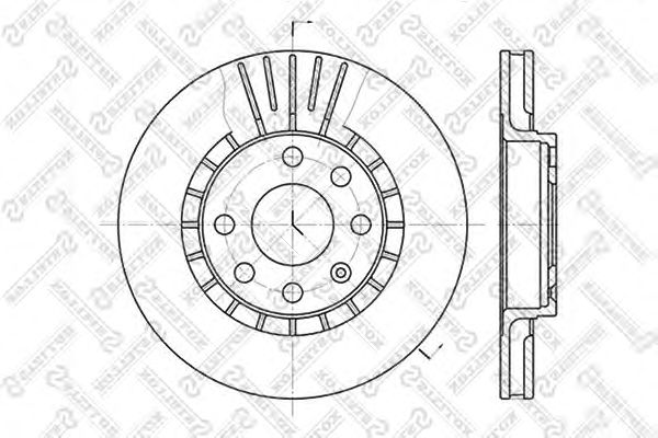 Купить STELLOX 6020-3613V-SX Диск тормозной передний