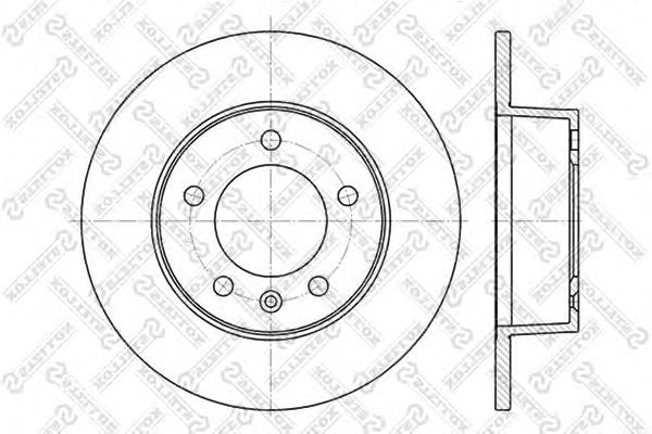Купить STELLOX 6020-3643-SX Диск тормозной задний