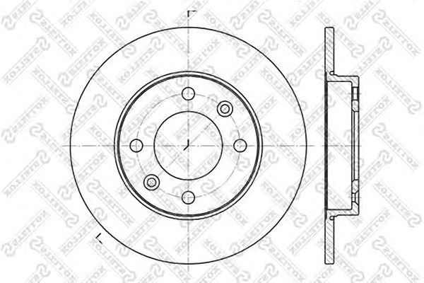 Купить STELLOX 6020-3722-SX Диск тормозной задний