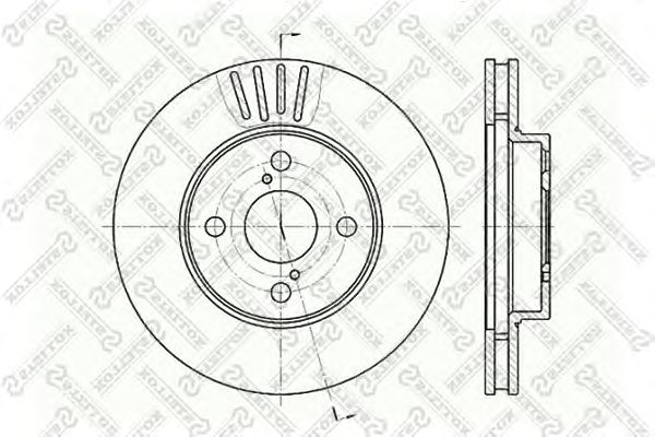 Купить STELLOX 6020-4582V-SX Диск тормозной передн. вент. [255x25] 4 отв.