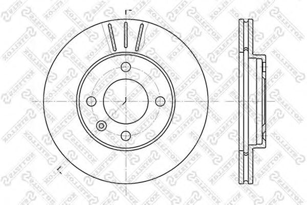 Купить STELLOX 60204724VSX диск тормозной перед. 60204724VSX