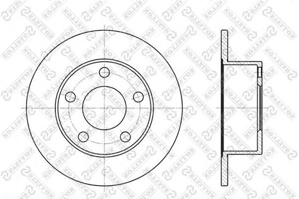 Купить STELLOX 6020-4744-SX Диск тормозной задний