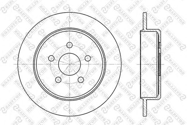 Купить STELLOX 6020-9310-SX Диск тормозной задний