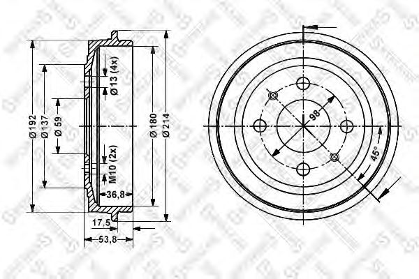 Купить STELLOX 6025-2309-SX Барабан тормозной