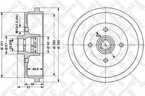 Купить STELLOX 6025-4709-SX Барабан тормозной
