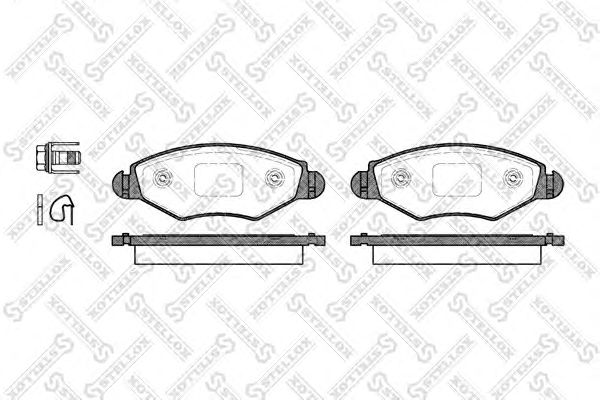 Купить STELLOX 654020BSX колодки дисковые п. с антискрип. пластинами\ Peugeot 206 1.4/1.6/1. 654020BSX