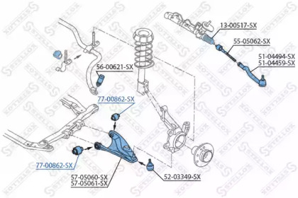 Купить STELLOX 77-00862-SX Сайлентблок пер.Рычага