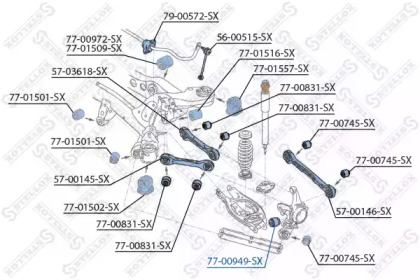 Купить STELLOX 7700949SX сайлентблок рычага плав.\ BMW E87/E90 04 7700949SX