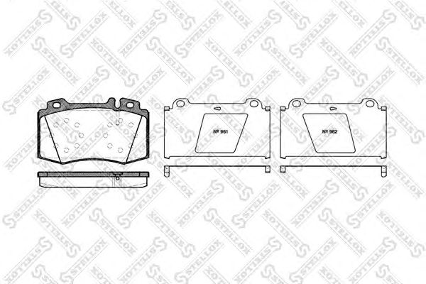 Купить STELLOX 780000BSX колодки дисковые п. с антискрип. пл.\ MB W163 3.5-5.0/4.0CDi/W220 2 780000BSX