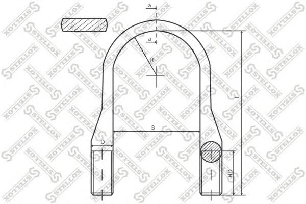 Купить STELLOX 84-54128-SX Стремянка сечение полукруг 128/152xM24x283-R Fruehauf