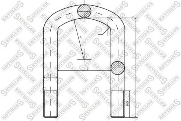 Купить STELLOX 84-64601-SX Стремянка с гайкой 101/185xM24x3x436-U BPW
