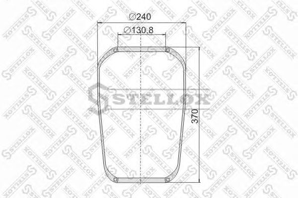 Купить STELLOX 9006730SX пневмоподушка !кон 370-240-130.8/130.8 \MB,Scania,Volvo,BPW